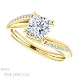 Cushion Cut Forever One Moissanite Engagement Ring #GTJ1129-cushion-fo-y 5 Cushion Cut Forever One Moissanite Engagement Ring #GTJ1129-cushion-fo-y