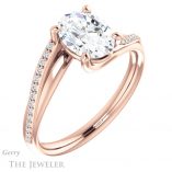 Oval Shaped Forever One Moissanite Engagement Ring #GTJ1129-oval-fo-r 4 Oval Shaped Forever One Moissanite Engagement Ring #GTJ1129-oval-fo-r