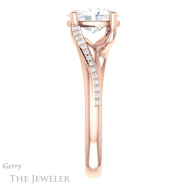 Oval Shaped Forever One Moissanite Engagement Ring #GTJ1129-oval-fo-r 3 Oval Shaped Forever One Moissanite Engagement Ring #GTJ1129-oval-fo-r