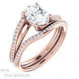 Oval Shaped Forever One Moissanite Engagement Ring #GTJ1129-oval-fo-r 6 Oval Shaped Forever One Moissanite Engagement Ring #GTJ1129-oval-fo-r
