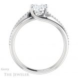 Oval Shaped Forever One Moissanite Engagement Ring #GTJ1129-oval-fo-w 2 Oval Shaped Forever One Moissanite Engagement Ring #GTJ1129-oval-fo-w