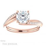 Round Cut Forever One Moissanite Engagement Ring #GTJ1129-round-fo-r 1 Round Cut Forever One Moissanite Engagement Ring #GTJ1129-round-fo-r