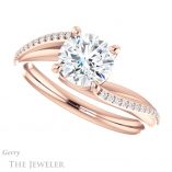 Round Cut Forever One Moissanite Engagement Ring #GTJ1129-round-fo-r 5 Round Cut Forever One Moissanite Engagement Ring #GTJ1129-round-fo-r