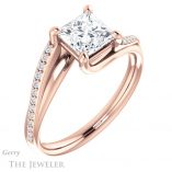 Princess Cut Forever One Moissanite Engagement Ring #GTJ1129-square-fo-r 4 Princess Cut Forever One Moissanite Engagement Ring #GTJ1129-square-fo-r