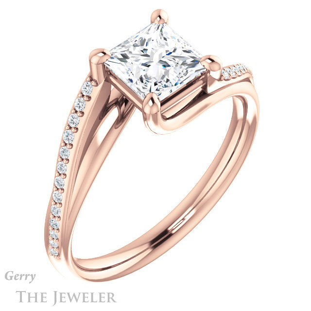 Princess Cut Forever One Moissanite Engagement Ring #GTJ1129-square-fo-r 4 Princess Cut Forever One Moissanite Engagement Ring #GTJ1129-square-fo-r