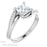 Princess Cut Forever One Moissanite Engagement Ring #GTJ1129-square-fo-w