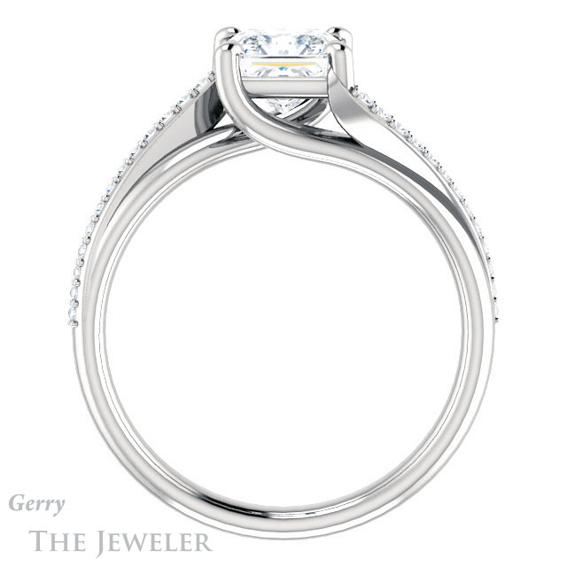 Princess Cut Forever One Moissanite Engagement Ring #GTJ1129-square-fo-w