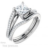 Princess Cut Forever One Moissanite Engagement Ring #GTJ1129-square-fo-w