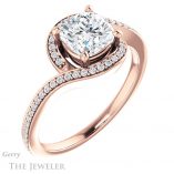 Cushion Cut Forever One Moissanite Engagement Ring #GTJ1130-cushion-fo-r