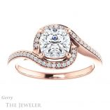 Cushion Cut Forever One Moissanite Engagement Ring #GTJ1130-cushion-fo-r