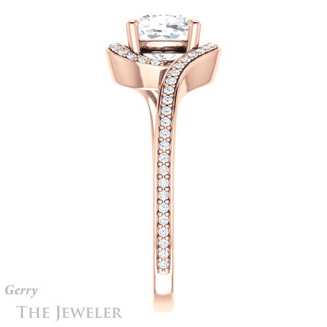 Cushion Cut Forever One Moissanite Engagement Ring #GTJ1130-cushion-fo-r