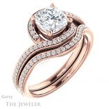 Cushion Cut Forever One Moissanite Engagement Ring #GTJ1130-cushion-fo-r