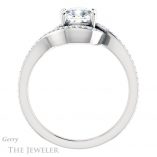 Cushion Cut Forever One Moissanite Engagement Ring #GTJ1130-cushion-fo-w 2 Cushion Cut Forever One Moissanite Engagement Ring #GTJ1130-cushion-fo-w