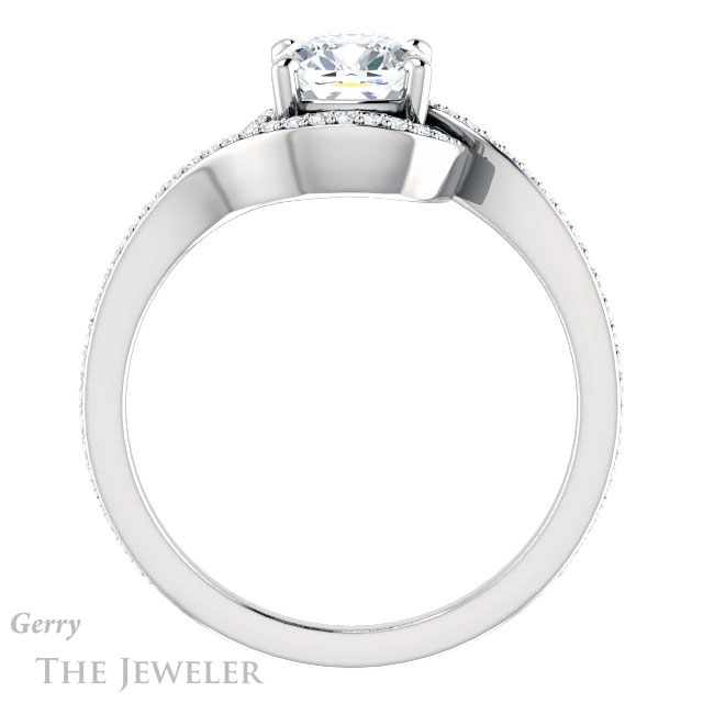 Cushion Cut Forever One Moissanite Engagement Ring #GTJ1130-cushion-fo-w 2 Cushion Cut Forever One Moissanite Engagement Ring #GTJ1130-cushion-fo-w