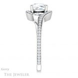 Cushion Cut Forever One Moissanite Engagement Ring #GTJ1130-cushion-fo-w 3 Cushion Cut Forever One Moissanite Engagement Ring #GTJ1130-cushion-fo-w