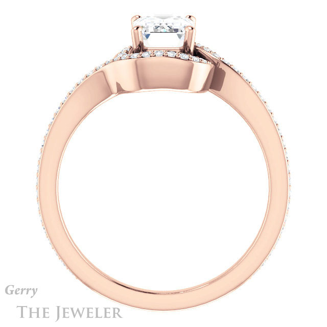 Emerald Cut Forever Brilliant Moissanite Engagement Ring #GTJ1130-emerald-fb-r