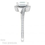 Emerald Cut Forever One Moissanite Engagement Ring #GTJ1130-emerald-fb-w 3 Emerald Cut Forever Brilliant Moissanite Engagement Ring #GTJ1130-emerald-fb-w