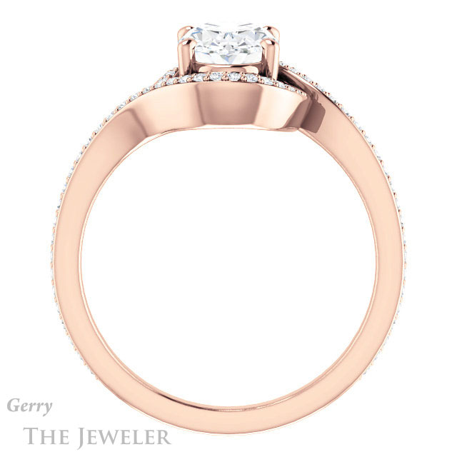 Oval Shaped Forever One Moissanite Engagement Ring #GTJ1130-oval-fo-r