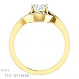 Oval Shaped Forever One Moissanite Engagement Ring #GTJ1130-oval-fo-y