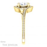 Oval Shaped Forever One Moissanite Engagement Ring #GTJ1130-oval-fo-y