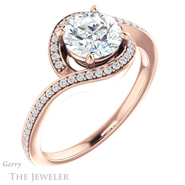 Round Cut Forever One Moissanite Engagement Ring #GTJ1130-round-fo-r 4 Round Cut Forever One Moissanite Engagement Ring #GTJ1130-round-fo-r