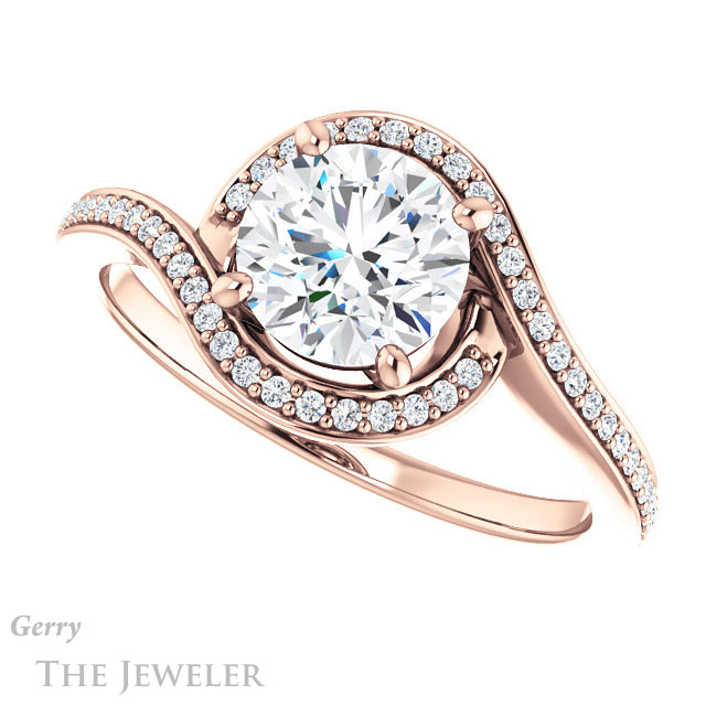 Round Cut Forever One Moissanite Engagement Ring #GTJ1130-round-fo-r 5 Round Cut Forever One Moissanite Engagement Ring #GTJ1130-round-fo-r