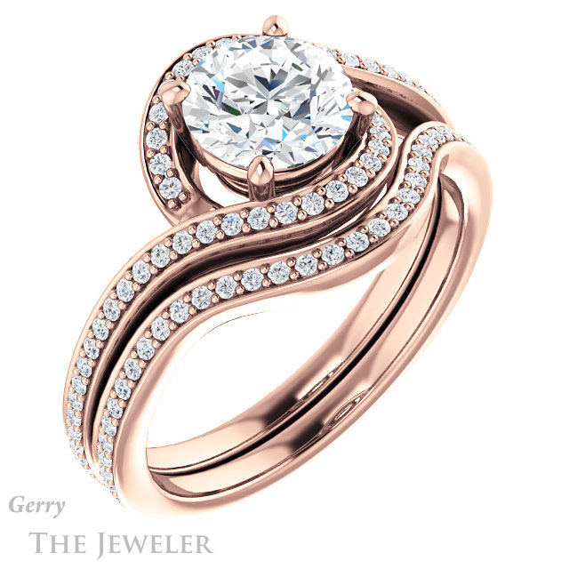 Round Cut Forever One Moissanite Engagement Ring #GTJ1130-round-fo-r 6 Round Cut Forever One Moissanite Engagement Ring #GTJ1130-round-fo-r