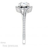Round Cut Forever One Moissanite Engagement Ring #GTJ1130-round-fo-w 3 Round Cut Forever One Moissanite Engagement Ring #GTJ1130-round-fo-w
