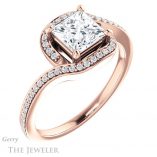 Princess Cut Forever One Moissanite Engagement Ring #GTJ1130-square-fo-r 4 Princess Cut Forever One Moissanite Engagement Ring #GTJ1130-square-fo-r