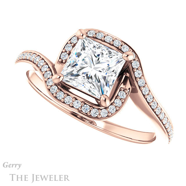 Princess Cut Forever One Moissanite Engagement Ring #GTJ1130-square-fo-r 5 Princess Cut Forever One Moissanite Engagement Ring #GTJ1130-square-fo-r