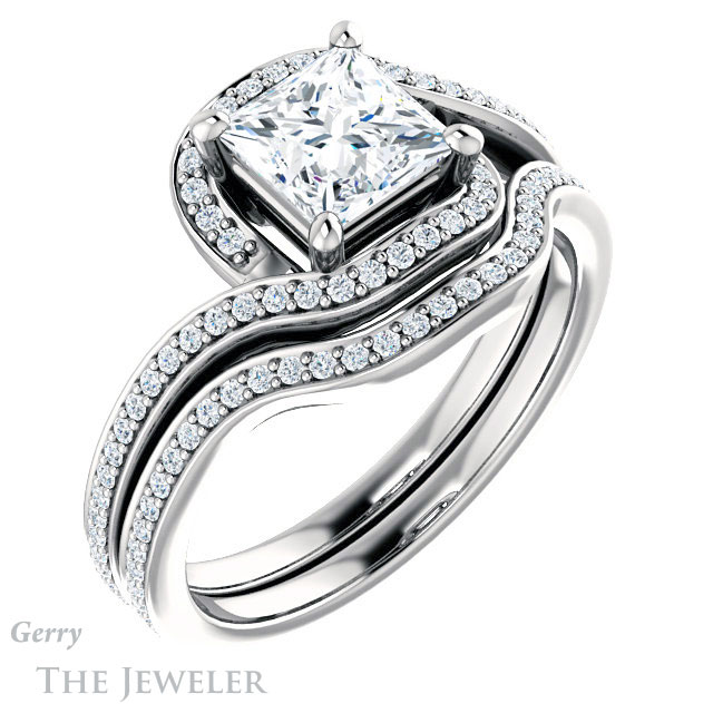 Princess Cut Forever One Moissanite Engagement Ring #GTJ1130-square-fo-w 6 Princess Cut Forever One Moissanite Engagement Ring #GTJ1130-square-fo-w