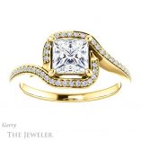 Princess Cut Forever One Moissanite Engagement Ring #GTJ1130-square-fo-y 1 Princess Cut Forever One Moissanite Engagement Ring #GTJ1130-square-fo-y
