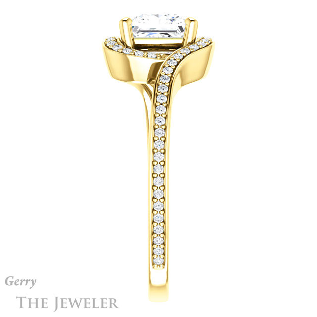 Princess Cut Forever One Moissanite Engagement Ring #GTJ1130-square-fo-y 3 Princess Cut Forever One Moissanite Engagement Ring #GTJ1130-square-fo-y