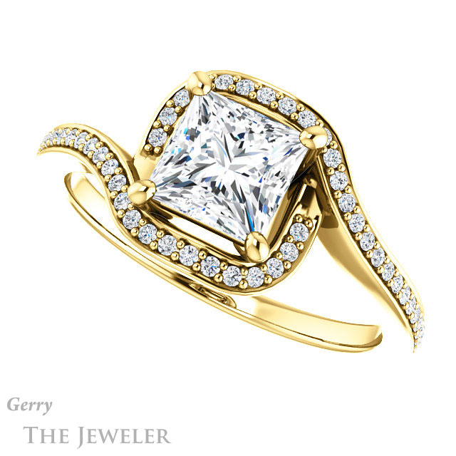Princess Cut Forever One Moissanite Engagement Ring #GTJ1130-square-fo-y 5 Princess Cut Forever One Moissanite Engagement Ring #GTJ1130-square-fo-y