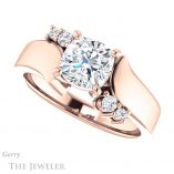 Cushion Cut Forever One Moissanite Engagement Ring #GTJ1131-cushion-fo-r 5 Cushion Cut Forever One Moissanite Engagement Ring #GTJ1131-cushion-fo-r