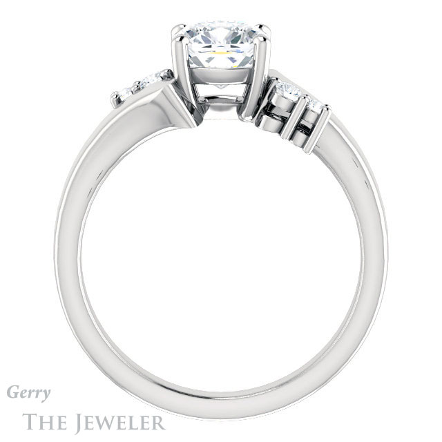 Cushion Cut Forever One Moissanite Engagement Ring #GTJ1131-cushion-fo-w