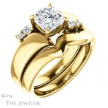 Cushion Cut Forever One Moissanite Engagement Ring #GTJ1131-cushion-fo-y 6 Cushion Cut Forever One Moissanite Engagement Ring #GTJ1131-cushion-fo-y