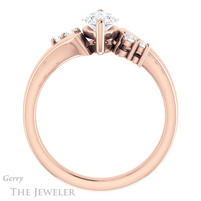 Marquise Cut Forever Brilliant Moissanite Engagement Ring #GTJ1131-marquise-fb-r