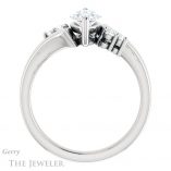 Marquise Cut Forever One Moissanite Engagement Ring #GTJ1131-marquise-fb-w 2 Marquise Cut Forever Brilliant Moissanite Engagement Ring #GTJ1131-marquise-fb-w