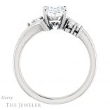 Oval Shaped Forever One Moissanite Engagement Ring #GTJ1131-oval-fo-w 2 Oval Shaped Forever One Moissanite Engagement Ring #GTJ1131-oval-fo-w