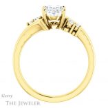 Oval Shaped Forever One Moissanite Engagement Ring #GTJ1131-oval-fo-y