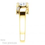 Oval Shaped Forever One Moissanite Engagement Ring #GTJ1131-oval-fo-y
