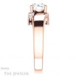 Round Cut Forever One Moissanite Engagement Ring #GTJ1131-round-fo-r 3 Round Cut Forever One Moissanite Engagement Ring #GTJ1131-round-fo-r