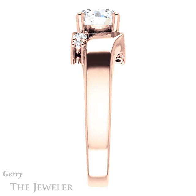Round Cut Forever One Moissanite Engagement Ring #GTJ1131-round-fo-r 3 Round Cut Forever One Moissanite Engagement Ring #GTJ1131-round-fo-r