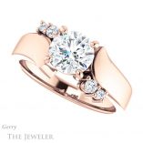 Round Cut Forever One Moissanite Engagement Ring #GTJ1131-round-fo-r 5 Round Cut Forever One Moissanite Engagement Ring #GTJ1131-round-fo-r