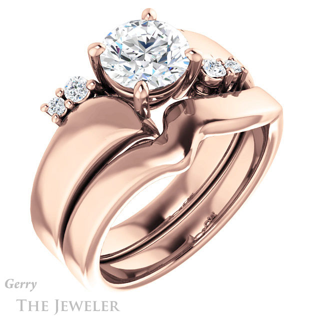 Round Cut Forever One Moissanite Engagement Ring #GTJ1131-round-fo-r 6 Round Cut Forever One Moissanite Engagement Ring #GTJ1131-round-fo-r