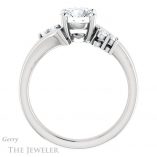 Round Cut Forever One Moissanite Engagement Ring #GTJ1131-round-fo-w 2 Round Cut Forever One Moissanite Engagement Ring #GTJ1131-round-fo-w