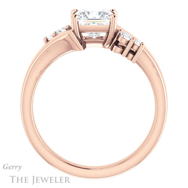Princess Cut Forever One Moissanite Engagement Ring #GTJ1131-square-fo-r