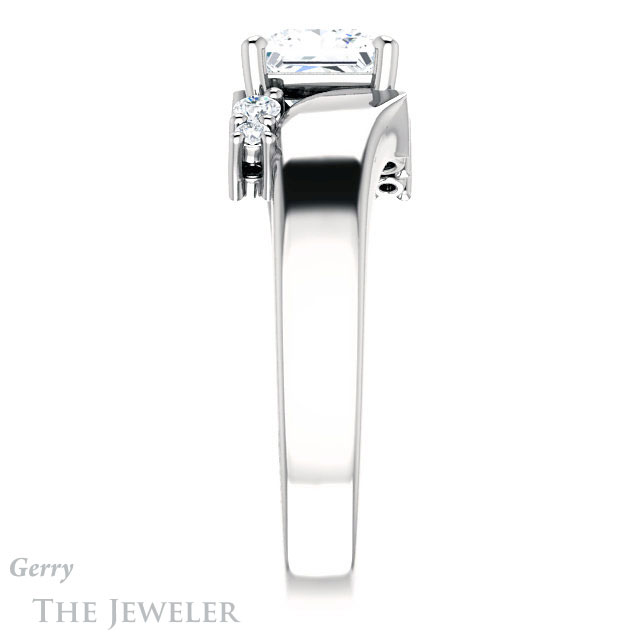 Princess Cut Forever One Moissanite Engagement Ring #GTJ1131-square-fo-w 3 Princess Cut Forever One Moissanite Engagement Ring #GTJ1131-square-fo-w