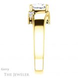 Princess Cut Forever One Moissanite Engagement Ring #GTJ1131-square-fo-y 3 Princess Cut Forever One Moissanite Engagement Ring #GTJ1131-square-fo-y